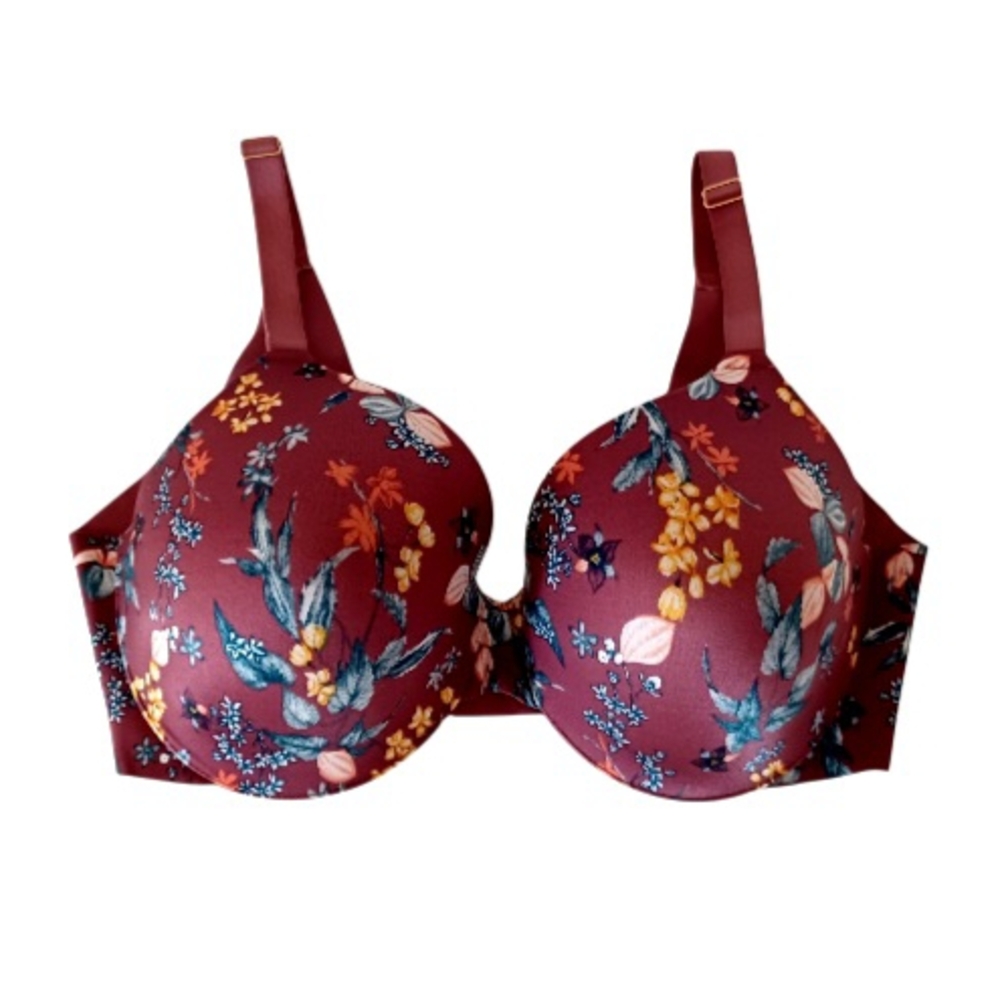 Soma Vanishing Back Full Coverage Floral Bra, Size 34DD